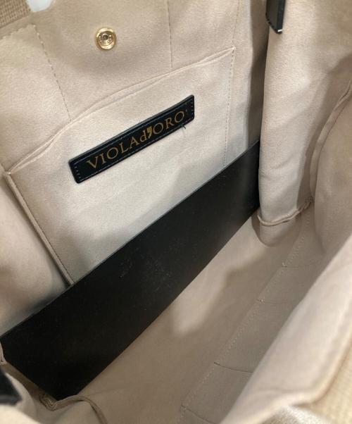 VIOLAd'ORO（ヴィオラドーロ）VIOLAd'ORO (ヴィオラドーロ) エコスウェード2wayバッグ ベージュの古着・服飾アイテム