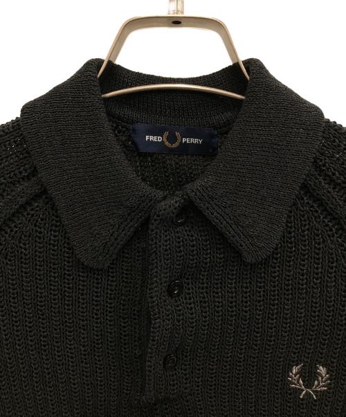 FRED PERRY（フレッドペリー）FRED PERRY (フレッドペリー) ニットポロシャツ ブラック サイズ:Sの古着・服飾アイテム
