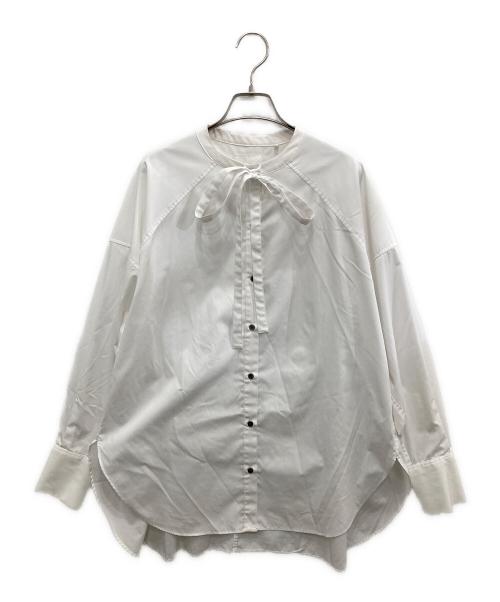 OHGA（オオガ）OHGA (オオガ) リボンタイシャツ ホワイト サイズ:Freeの古着・服飾アイテム