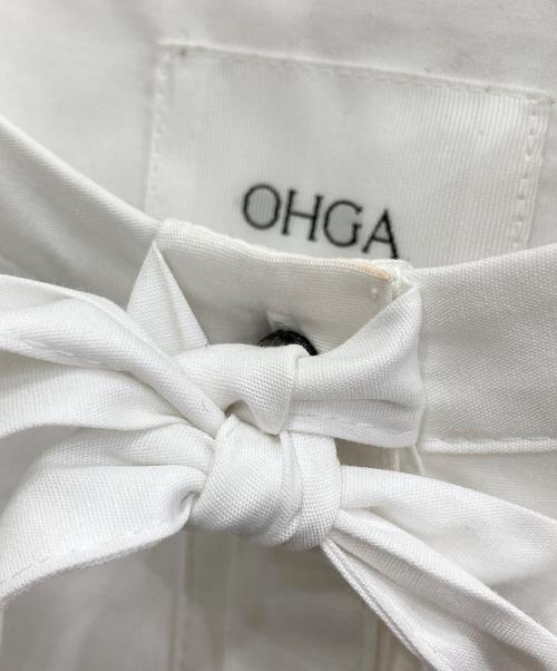 OHGA（オオガ）OHGA (オオガ) リボンタイシャツ ホワイト サイズ:Freeの古着・服飾アイテム