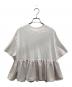 yori（ヨリ）の古着「ヘムフリルワイドカットソー」｜ホワイト
