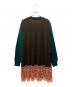sacai (サカイ) レース切替ニット ブラウン×グリーン サイズ:3：7000円
