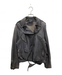 sisii（シシ）の古着「レザーライダースジャケット」｜グレー