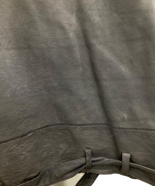 sisii（シシ）sisii (シシ) レザーライダースジャケット グレー サイズ:17の古着・服飾アイテム