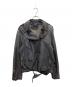 sisii（シシ）の古着「レザーライダースジャケット」｜グレー