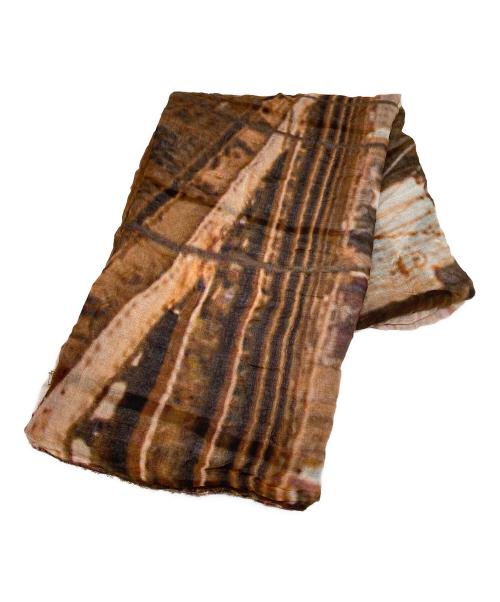 FALIERO SARTI（ファリエロサルティ）FALIERO SARTI (ファリエロサルティ) 総柄ストール ブラウンの古着・服飾アイテム