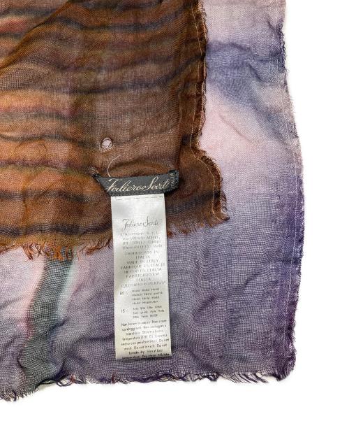 FALIERO SARTI（ファリエロサルティ）FALIERO SARTI (ファリエロサルティ) 総柄ストール ブラウンの古着・服飾アイテム