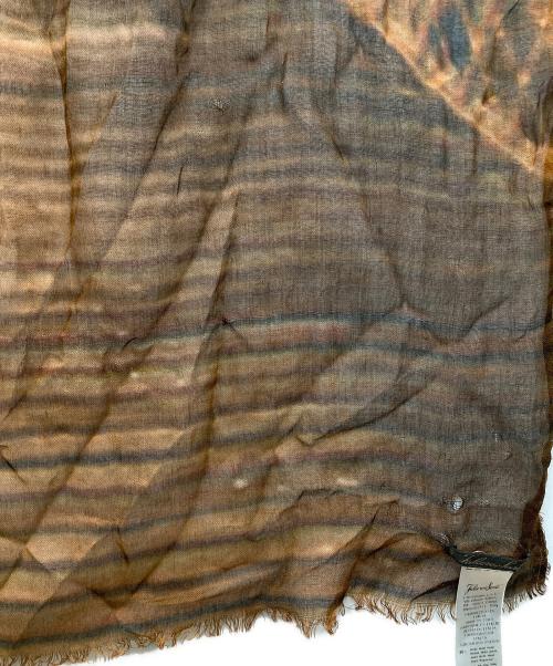 FALIERO SARTI（ファリエロサルティ）FALIERO SARTI (ファリエロサルティ) 総柄ストール ブラウンの古着・服飾アイテム