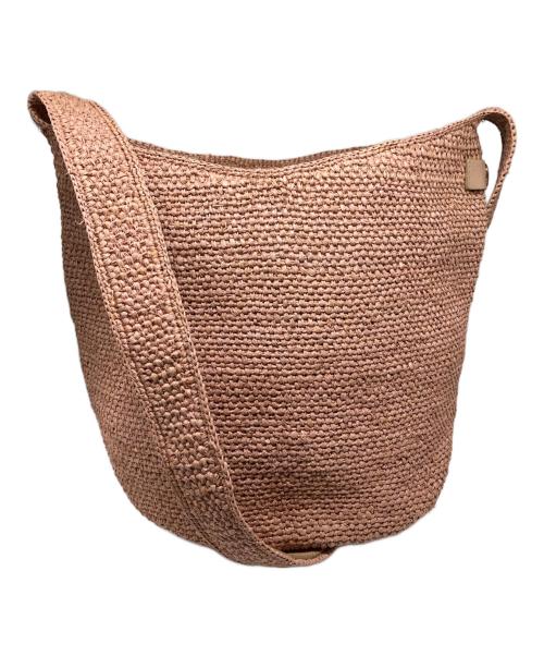 HELEN KAMINSKI（ヘレンカミンスキー）HELEN KAMINSKI (ヘレンカミンスキー) ラフィアショルダートートバッグ ピンクの古着・服飾アイテム