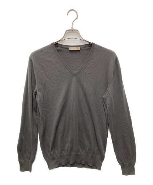 Cruciani（クルチアーニ）Cruciani (クルチアーニ) Vネックコットンニット グレー サイズ:50の古着・服飾アイテム