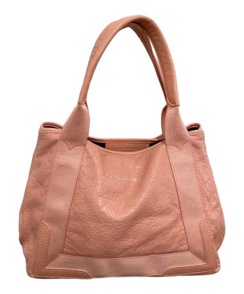 BALENCIAGA（バレンシアガ）BALENCIAGA (バレンシアガ) NAVY CABAS S ピンクの古着・服飾アイテム