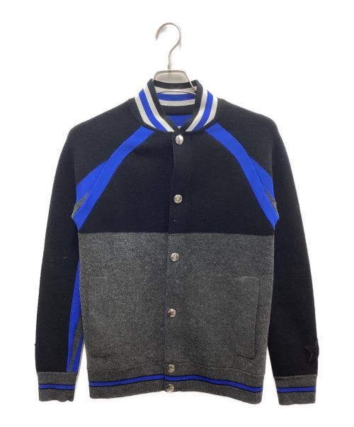 GIVENCHY（ジバンシィ）GIVENCHY (ジバンシィ) Knit Stadium Jumper グレー×ブルー サイズ:XSの古着・服飾アイテム