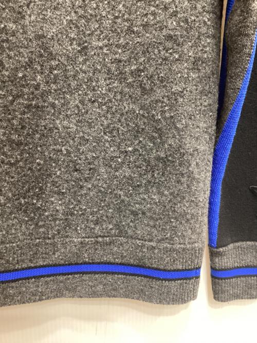 GIVENCHY（ジバンシィ）GIVENCHY (ジバンシィ) Knit Stadium Jumper グレー×ブルー サイズ:XSの古着・服飾アイテム