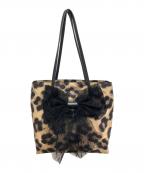 RED VALENTINOレッドヴァレンティノ）の古着「花柄バッグ」｜ベージュ×ブラック