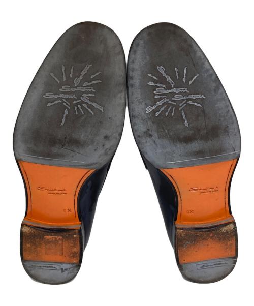 Santoni（サントーニ）Santoni (サントーニ) ダブルモンクストラップシューズ ブラック×グレー サイズ:６２/1の古着・服飾アイテム