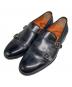 Santoni（サントーニ）の古着「ダブルモンクストラップシューズ」｜ブラック×グレー