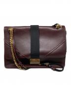 BOSS HUGO BOSSボス ヒューゴボス）の古着「チェーンショルダー2WAYバッグ」｜バーガンディー