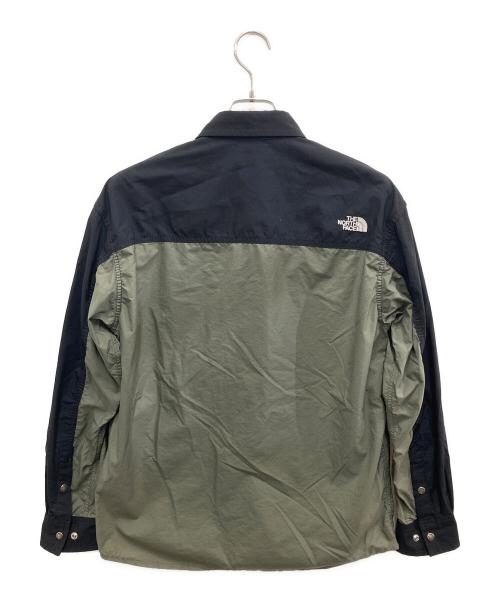 THE NORTH FACE（ザ ノース フェイス）THE NORTH FACE (ザ ノース フェイス) L/S Nuptse Shirt/ロングスリーブヌプシシャツ カーキ×ブラック サイズ:Mの古着・服飾アイテム