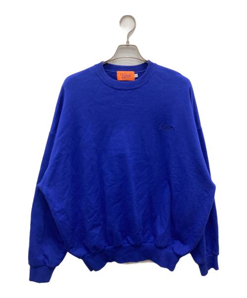 KEBOZ（ケボズ）KEBOZ (ケボズ) 両面刺繍エンブロイダリーロゴスウェット ブルー サイズ:Lの古着・服飾アイテム