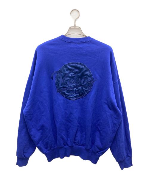 KEBOZ（ケボズ）KEBOZ (ケボズ) 両面刺繍エンブロイダリーロゴスウェット ブルー サイズ:Lの古着・服飾アイテム