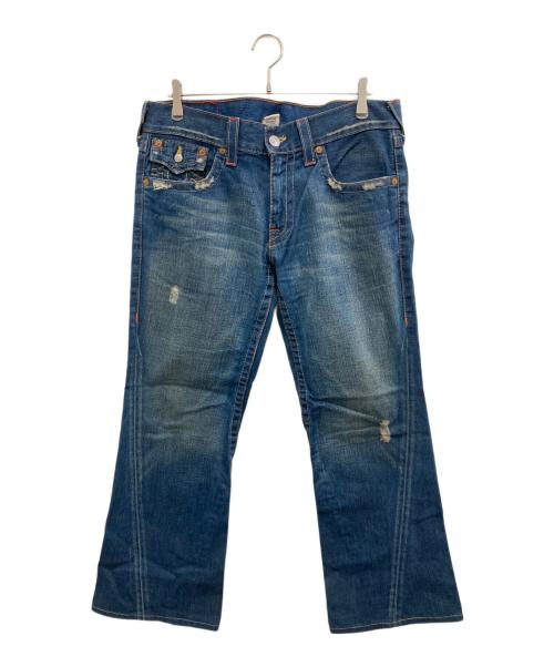 TRUE RELIGION（トゥルー レリジョン）TRUE RELIGION (トゥルー レリジョン) JOEYフレアデニムパンツ ブルー サイズ:W33の古着・服飾アイテム