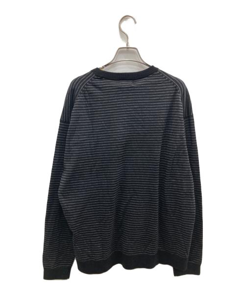 SATURDAYS SURF NYC（サタデーズサーフニューヨーク）SATURDAYS SURF NYC (サタデーズサーフニューヨーク) コットンカシミヤクルーネックニット ブラック サイズ:Ｌの古着・服飾アイテム