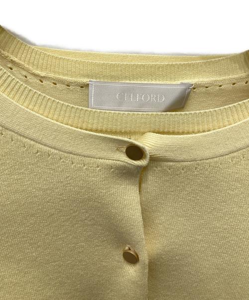 CELFORD（セルフォード）CELFORD (セルフォード) アンサンブルカーディガン イエロー サイズ:36の古着・服飾アイテム