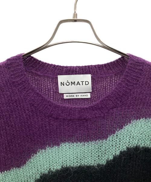 NOMA t.d.（ノーマティーディー）NOMA t.d. (ノーマティーディー) HAND KNITTED MOHAIR SWEAT/ハンド ニッティッド モヘア スウェット パープル×ブラック サイズ:3の古着・服飾アイテム