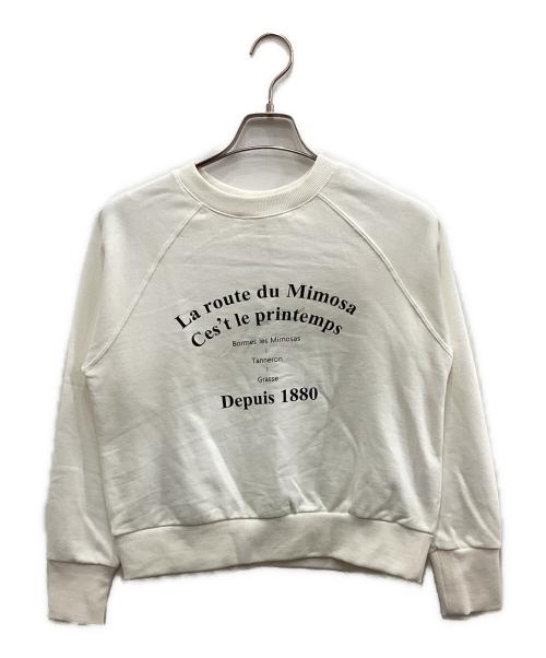 SLOBE IENA（スローブ イエナ）SLOBE IENA (スローブ イエナ) Mimosaロゴスウェット/ミモザロゴスウェット ホワイト サイズ:F（タグ記載）の古着・服飾アイテム