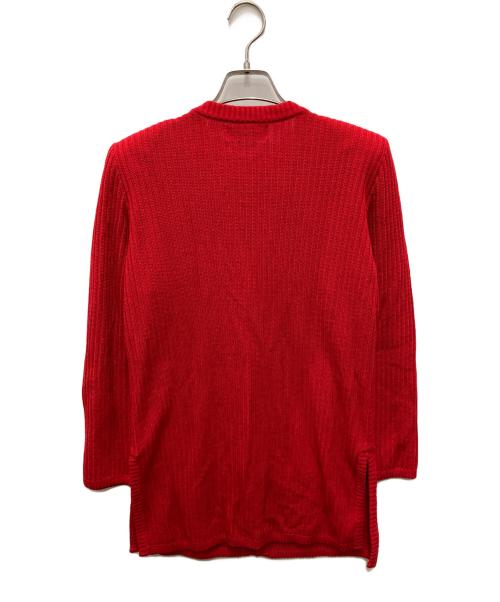Yves Saint Laurent（イヴサンローラン）Yves Saint Laurent (イヴサンローラン) 金釦ニットカーディガン レッド サイズ:Mの古着・服飾アイテム