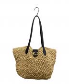 COACHコーチ）の古着「ペーパーストロー スモールトートバッグ」｜ベージュ