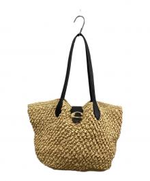 COACH（コーチ）の古着「ペーパーストロー スモールトートバッグ」｜ベージュ