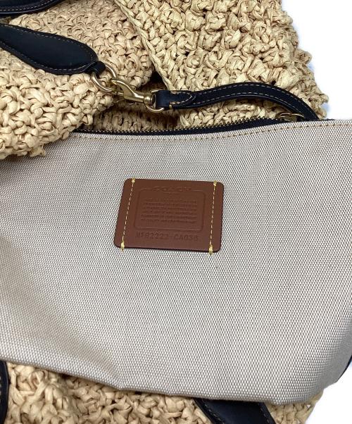 COACH（コーチ）COACH (コーチ) ペーパーストロー スモールトートバッグ ベージュの古着・服飾アイテム