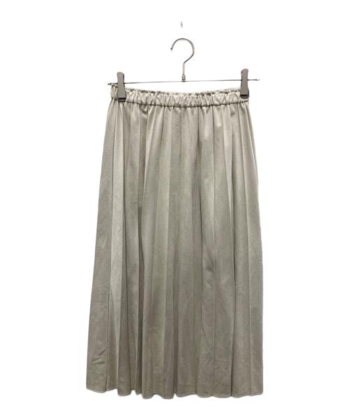 BALLSEY（ボールジィ）BALLSEY (ボールジィ) ライトスエード プリーツミディスカート ベージュ サイズ:34 未使用品の古着・服飾アイテム