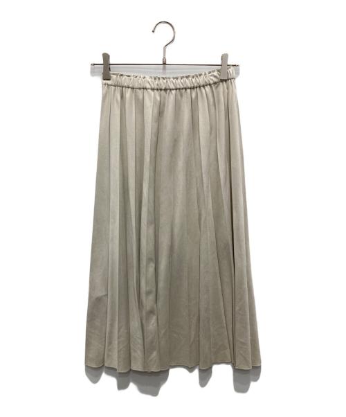 BALLSEY（ボールジィ）BALLSEY (ボールジィ) ライトスエード プリーツミディスカート ベージュ サイズ:34 未使用品の古着・服飾アイテム