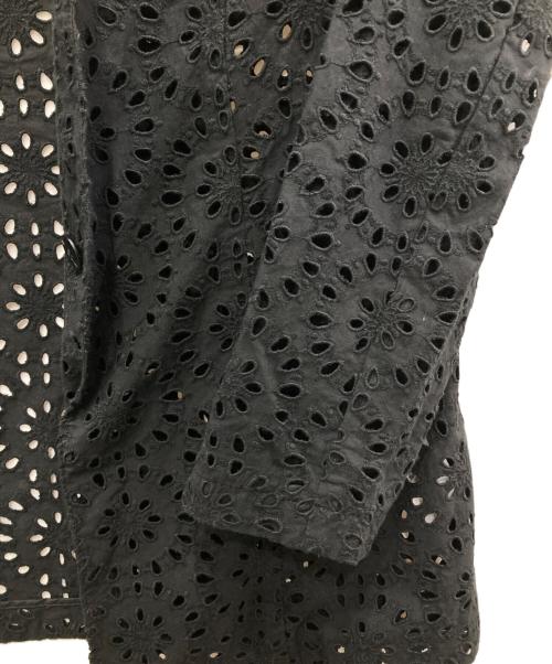 BALLSEY（ボールジィ）BALLSEY (ボールジィ) コットンカットワークレース ノーカラージャケット ブラック サイズ:36の古着・服飾アイテム