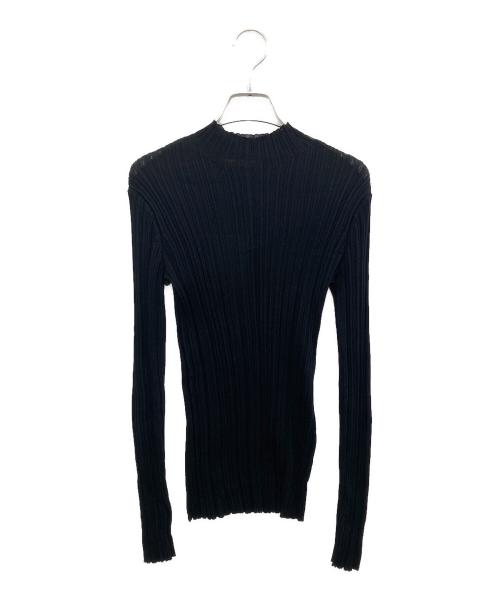 Acne studios（アクネ ストゥディオス）ACNE STUDIOS (アクネ ストゥディオス) コットンナイロンリブニット ブラック サイズ:S 未使用品の古着・服飾アイテム