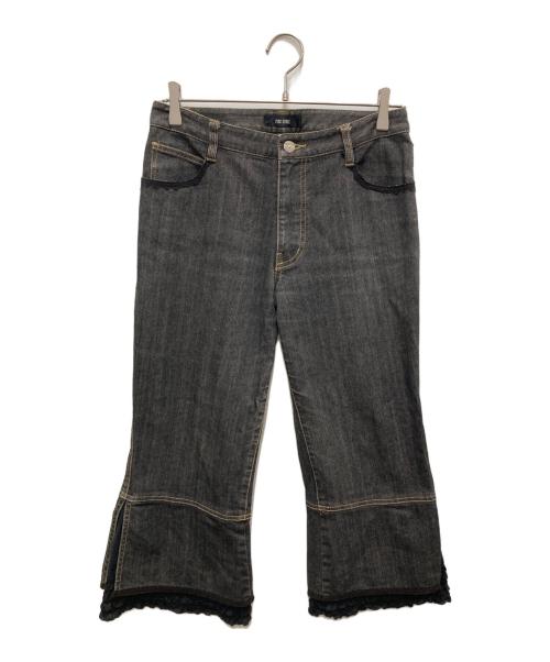 PINK HOUSE（ピンクハウス）PINK HOUSE (ピンクハウス) デニムパンツ ブラック サイズ:Lの古着・服飾アイテム
