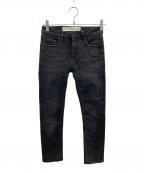 OFFWHITEオフホワイト）の古着「スキニーデニムパンツ」｜ブラック