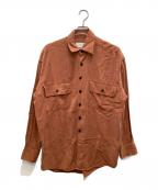 MYTHINKSマイシンクス）の古着「テンセルオーバーサイズシャツ」｜ブラウン