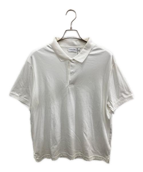 Calvin Klein（カルバンクライン）Calvin Klein (カルバンクライン) ポロシャツ ホワイト サイズ:L 未使用品の古着・服飾アイテム