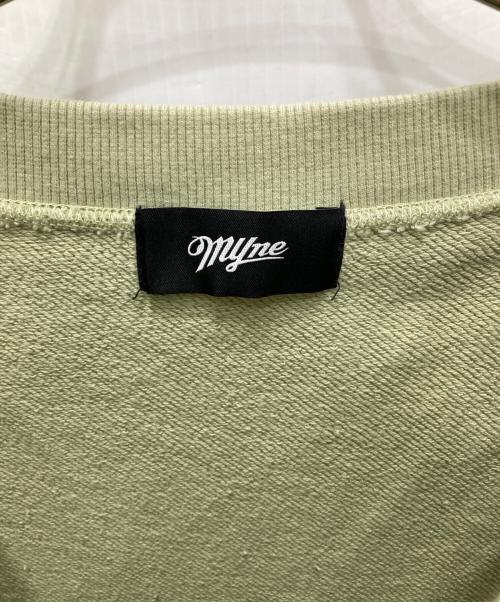 myne（マイン）MYNE (マイン) 刺繍スウェット グリーン サイズ:Mの古着・服飾アイテム
