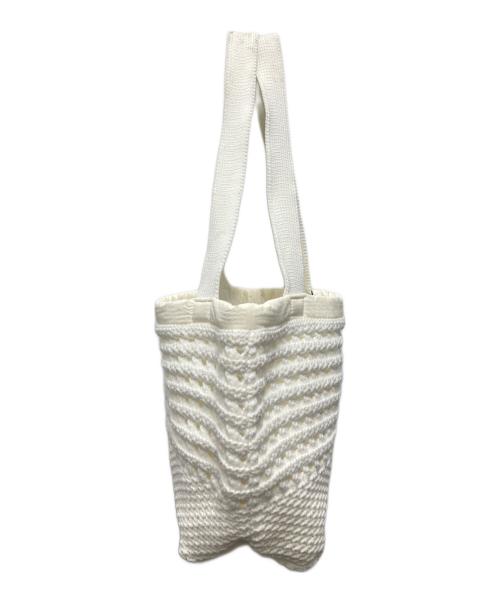 knii（ニー）knii (ニー) ニットトートバッグ ホワイト 未使用品の古着・服飾アイテム
