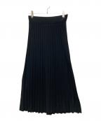 DEUXIEME CLASSEドゥーズィエム クラス）の古着「beauty pleated スカート」｜ブラック