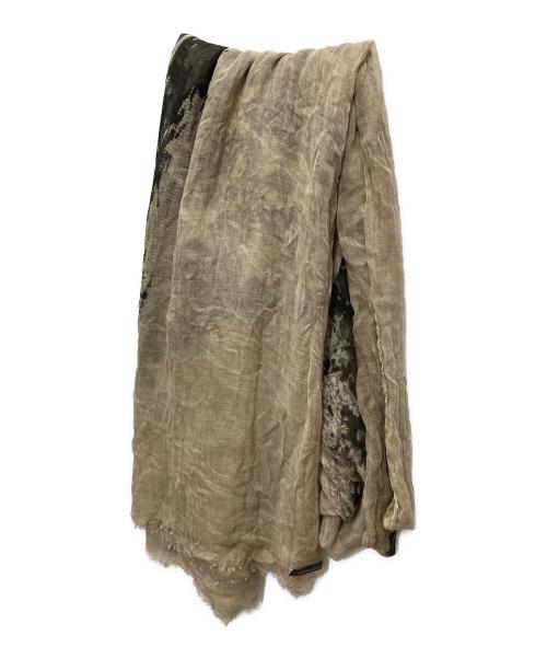 FALIERO SARTI（ファリエロサルティ）FALIERO SARTI (ファリエロサルティ) モダールシルク総柄ストール ブラウンの古着・服飾アイテム