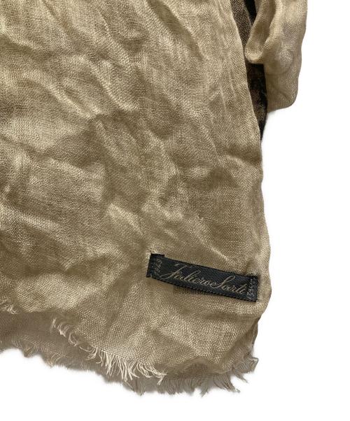 FALIERO SARTI（ファリエロサルティ）FALIERO SARTI (ファリエロサルティ) モダールシルク総柄ストール ブラウンの古着・服飾アイテム