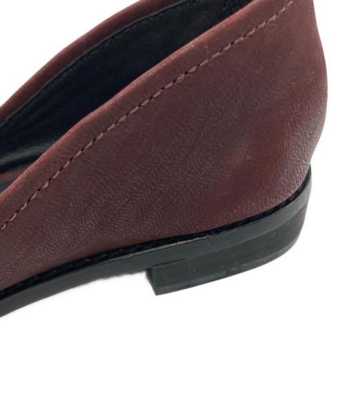 CLARKS（クラークス）CLARKS (クラークス) レザースリッポン バーガンディー サイズ:23.5の古着・服飾アイテム