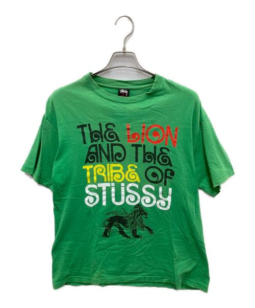 stussy（ステューシー）stussy (ステューシー) プリントカットソー グリーン サイズ:Lの古着・服飾アイテム