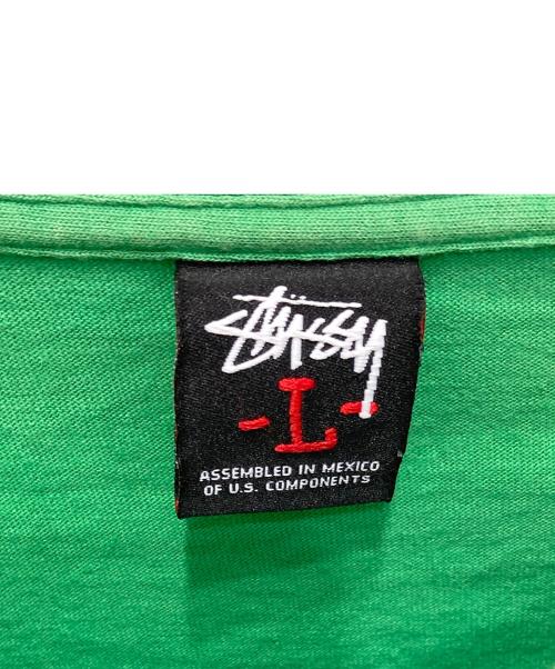 stussy（ステューシー）stussy (ステューシー) プリントカットソー グリーン サイズ:Lの古着・服飾アイテム
