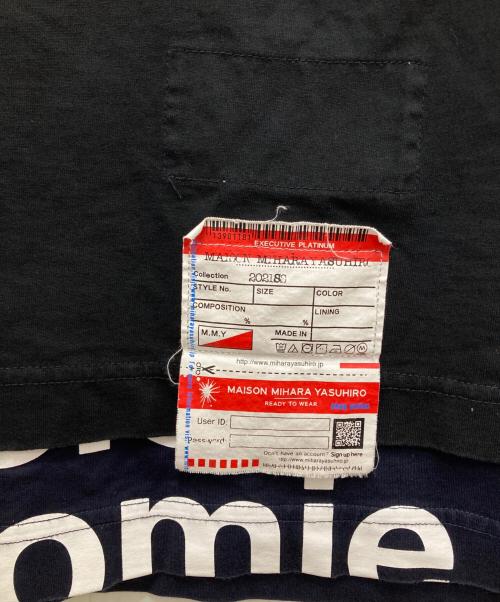 Maison MIHARA YASUHIRO（メゾン ミハラ ヤスヒロ）Maison MIHARA YASUHIRO (メゾン ミハラ ヤスヒロ) layerd T-shirt ブラック サイズ:46の古着・服飾アイテム